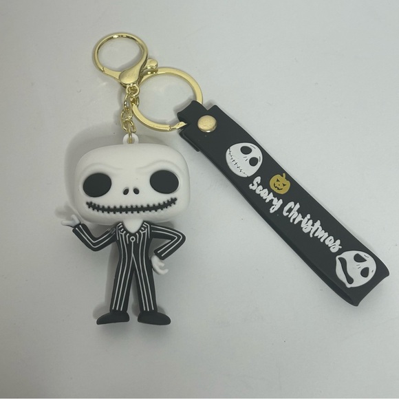 Disney’s Nightmare Before Christmas Jack Skellington 3D Rubber Keychain NWT - Picture 7 of 14